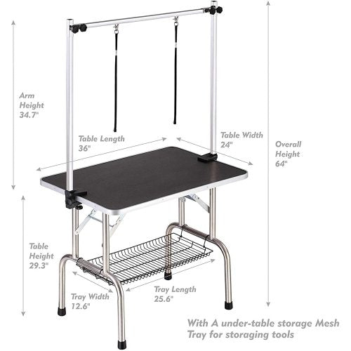 36" Professional Dog Pet Grooming Table Adjustable - [[Product type]] | Buffy's