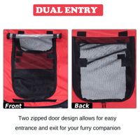 PawHut Foldable Pet Bike Trailer Dog Cat Travel Bicycle Carrier, Red - [[Product type]] | Buffy's