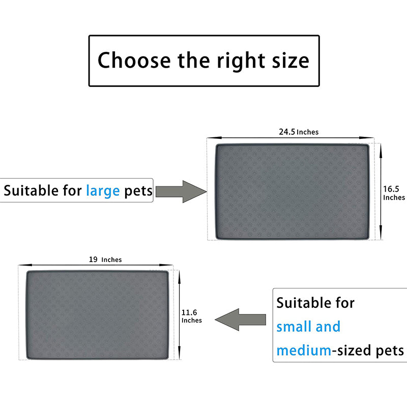 Non-Slip Waterproof Pet Food Mat Silicone Pet Food Drinking Mat - [[Product type]] | Buffy's