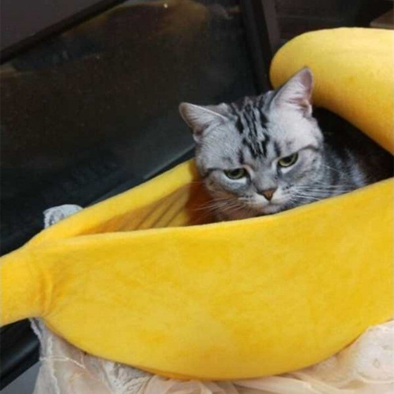 Funny Banana Cat Bed House Cute Cozy Cat Mat Beds - [[Product type]] | Buffy's