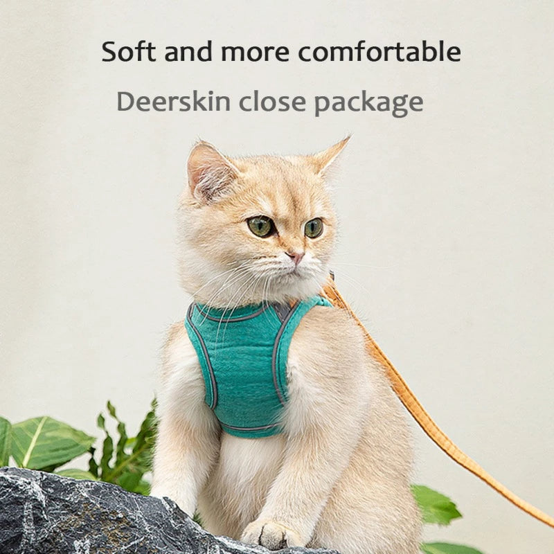 Adjustable Cat Harness With Leash Set Reflective Vest Pet Harnesses - [[Product type]] | Buffy's