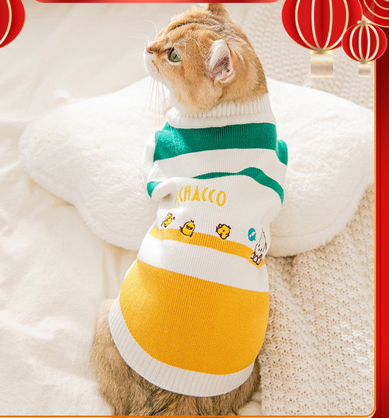 Knitted Cat Winter Jumper Warm Sweater Vest