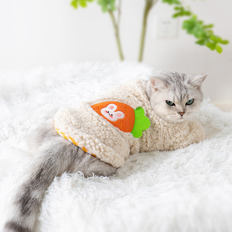 Cat Winter Warm Fleece Jumper Pet Clothes Coat