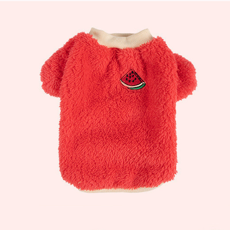 Fleece Cute Cartoon Cat Jumper Pet Winter Warm Clothes