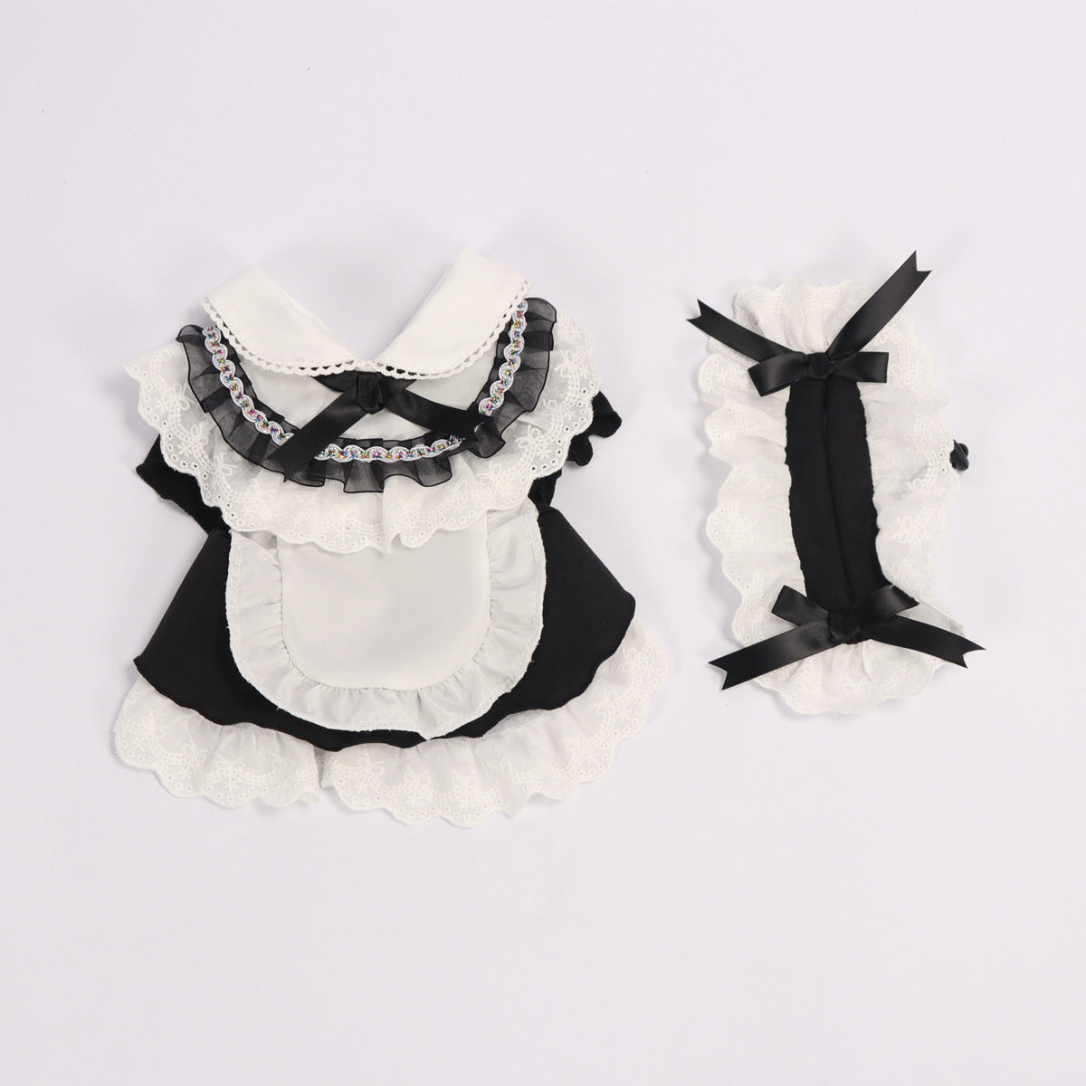 Cat Black Cosplay Clothes Dress With Hat Pet Clothing
