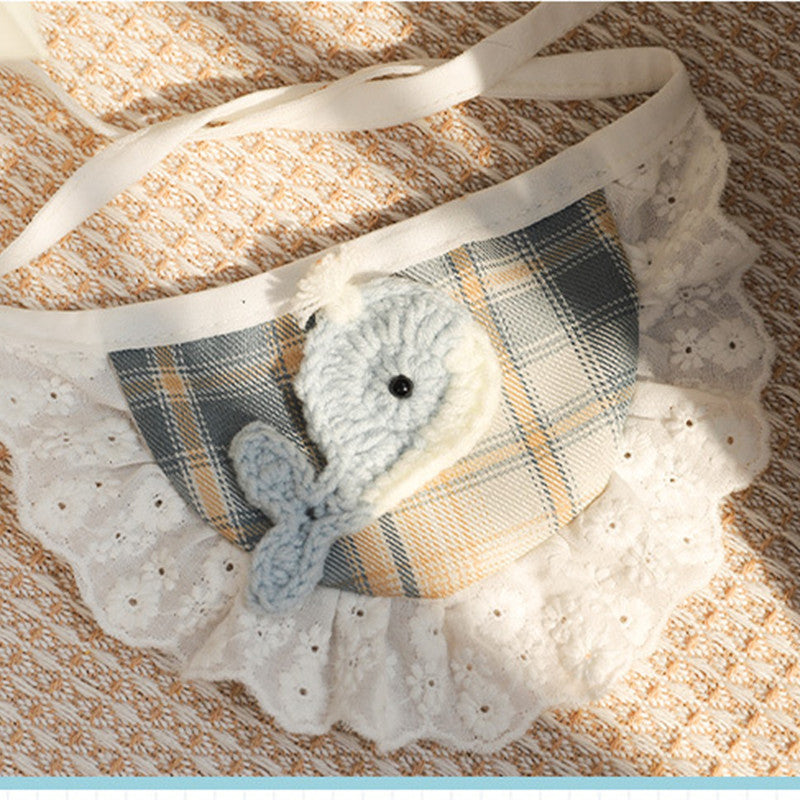 Cat Cute Bib Plaid Dog Pet Bandanas