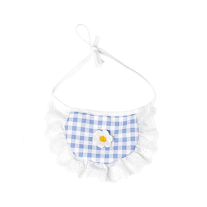 Cat Plaid Bibs Bandana Pet Bow Knot Bow Tie