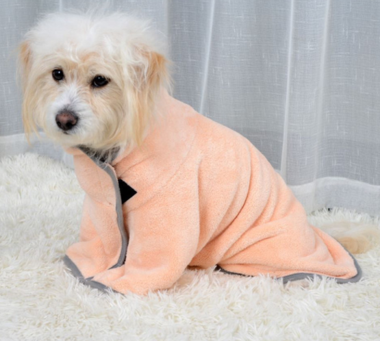 Pet Absorbent Towels Dogs Dry Their Robes With A Bath Towel