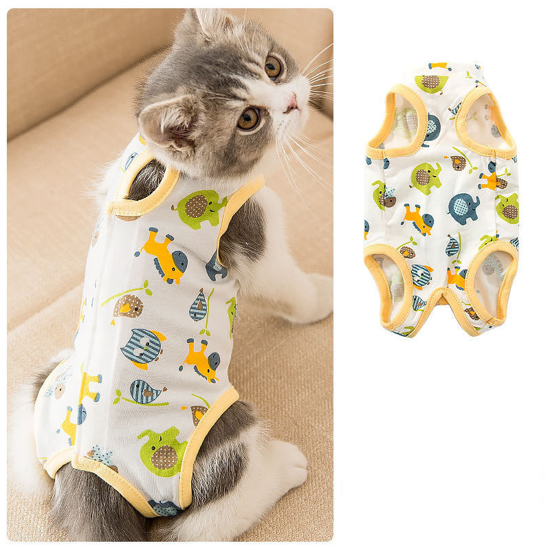 Spring Summer Cat Sterilization Suit Anti-licking Surgery After Recovery