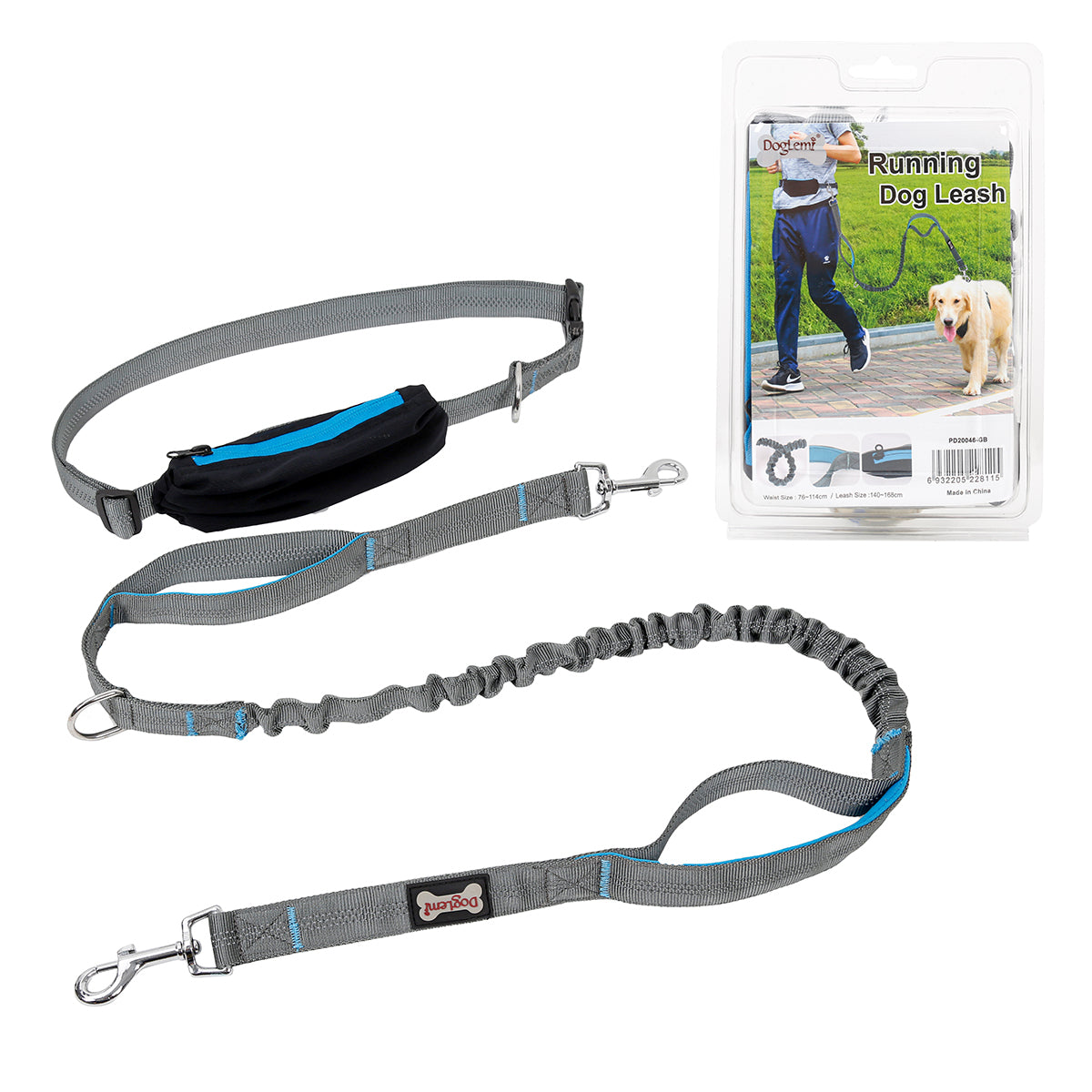 Walking Running Dog Waist Leash Pet Leash Lead