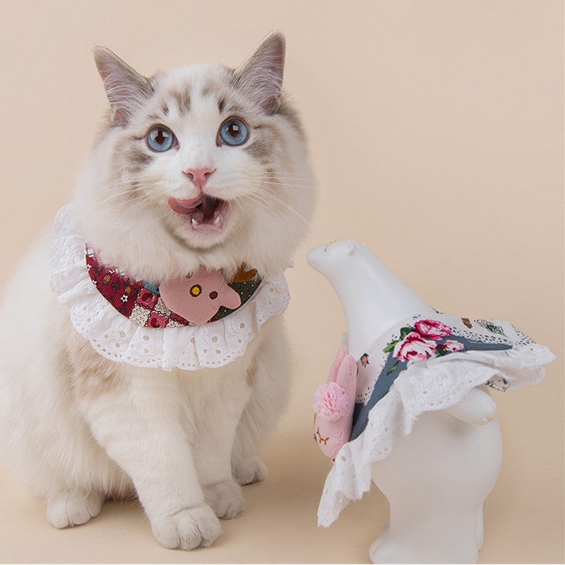 Print Triangle Bib Pet Cat Bandana Collar