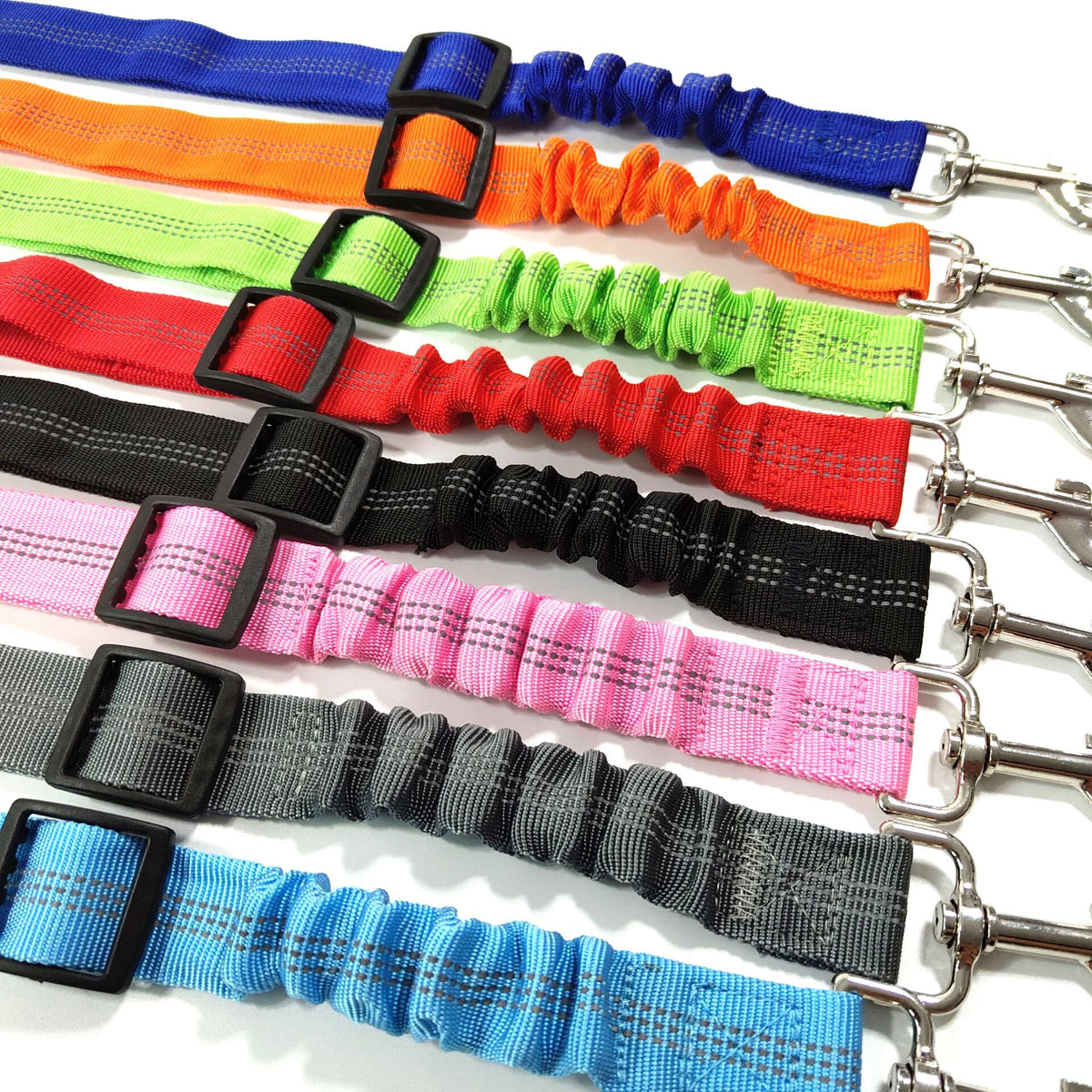 Dog Seat Belt Car Harness Durable Nylon Reflective Bungee Fabric Tether