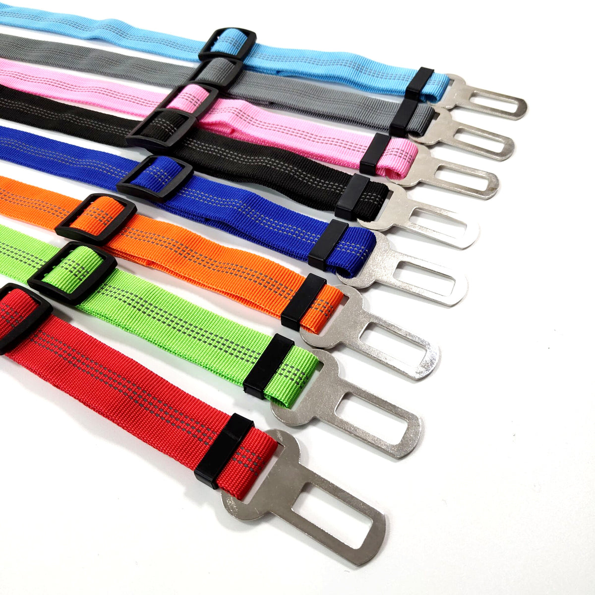 Dog Seat Belt Car Harness Durable Nylon Reflective Bungee Fabric Tether