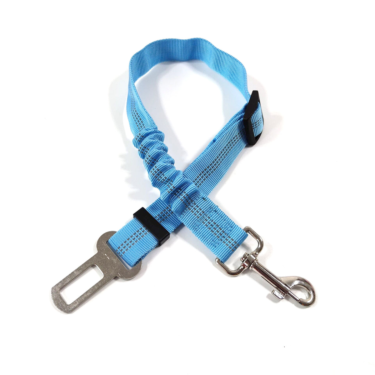 Dog Seat Belt Car Harness Durable Nylon Reflective Bungee Fabric Tether