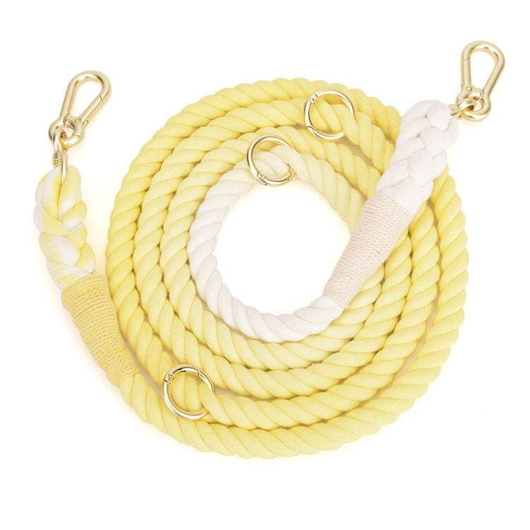 Anti-Scape Firm Gradient Color Dog Traction Leash Rope