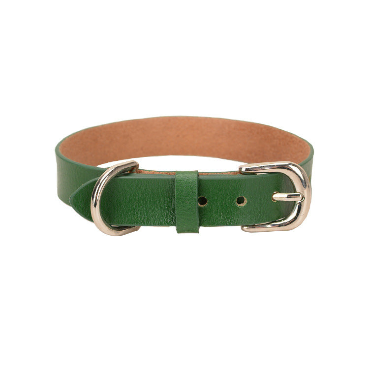 Dog Leather Collars Pet Supplies