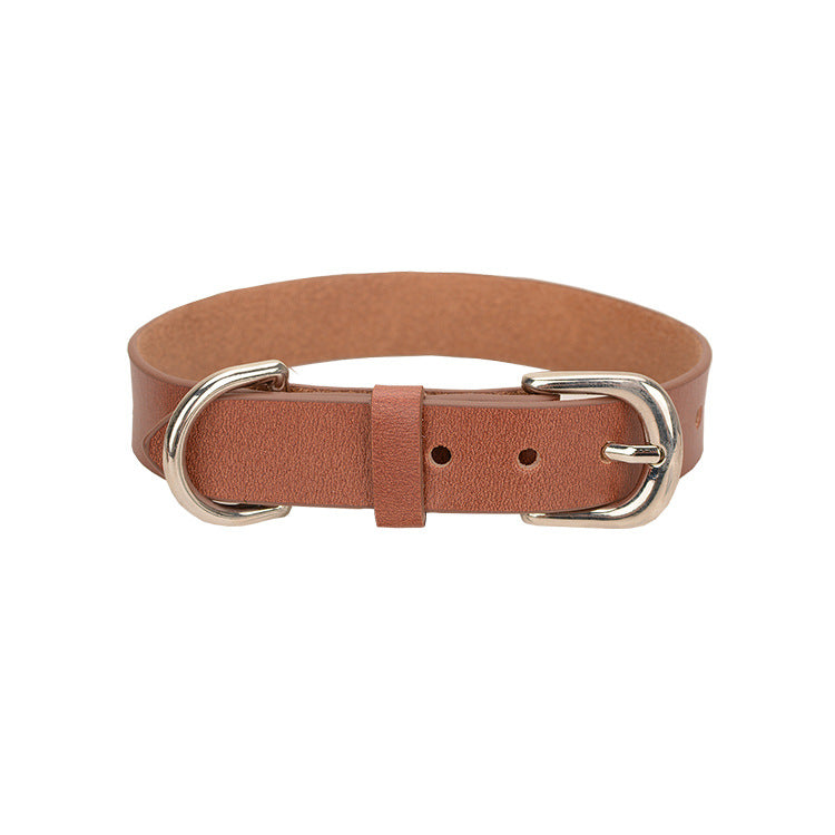 Dog Leather Collars Pet Supplies