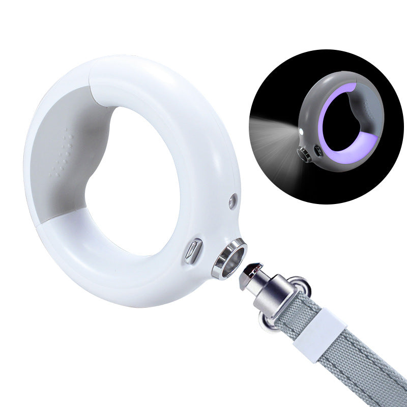 Durable Round Dog Traction Rope Night Lighting Pet Leash With Biodegradable Poop Bags