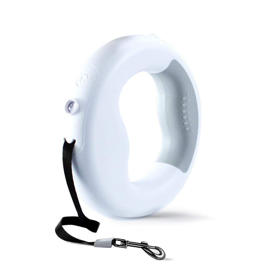 Durable Round Dog Traction Rope Night Lighting Pet Leash With Biodegradable Poop Bags