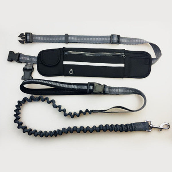 Pet Dog Leashes with Running Bag Hands Free Reflective Traction Rope